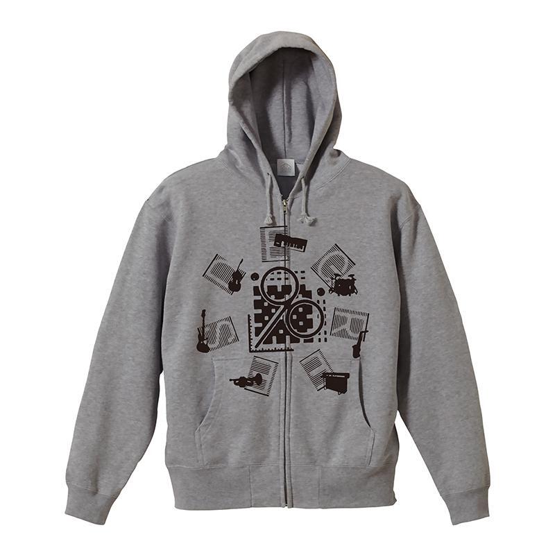 90 Degrees ZIP HOODIE GRAY
