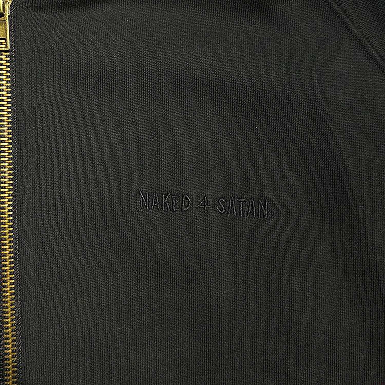 “Naked 4 Satan”ZIP HOODIE Black