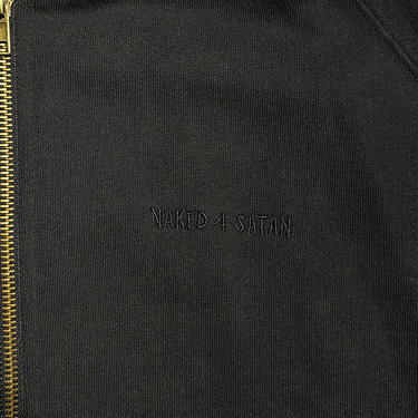 “Naked 4 Satan”ZIP HOODIE Black