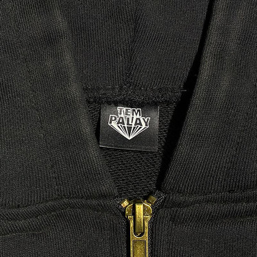 “Naked 4 Satan”ZIP HOODIE Black