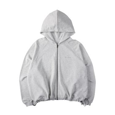 “Naked 4 Satan”ZIP HOODIE Ash