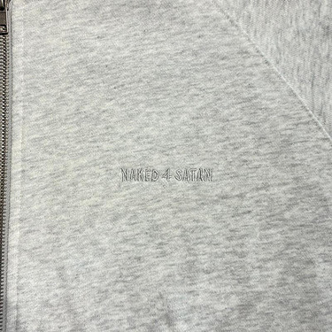 “Naked 4 Satan”ZIP HOODIE Ash